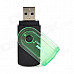 Portable 4-in-1 Card Reader w/ TF / Micro SD / M2 / MS / SD - Black + Green (32G Max.)