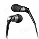 JBM MJ6600 In-Ear Earphone w/ Microphone for Tablet PC + Cellphone + MP3 + More - Grey (3.5mm Plug)