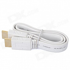 HDMI Male to Male HD Flat Cable - White (50cm)