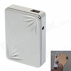 SHAYU USB Rechargeable Windproof Zinc Alloy Electronic Cigarette Lighter - Silver