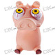 Funny Rolling Eyeballs Pop-out Piggy Silicone Stress Reliever Toy (Fleshcolor)