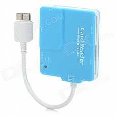 3305 Micro USB 3.0 OTG Card Reader for Samsung Galaxy N900 / N9006 / N9002 / N9009 / N9008 - Blue