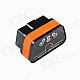 Vagte l Super Mini iCar2 Vehicle Wi-Fi OBD-II Code Diagnostic Tool / Clearer - White + Orange