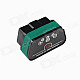 Vagte l Super Mini iCar2 Vehicle Wi-Fi OBD-II Code Diagnostic Tool / Clearer - White + Green