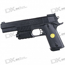 6mm Pistol BB Gun Toy with Laser Sight and Blue/Green Light Flashlight