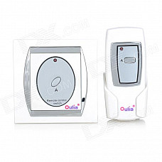 Oulia Household 1-Wire Wireless Remote Switch w/ Remote Controller - White + Silver (1 x 23A)