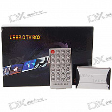 External USB 2.0 TV Tuner Box with Audio and Video Input (PAL/NTSC)