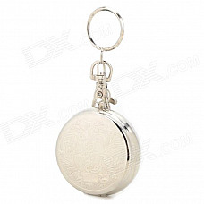 Mini Portable Stainless Steel Ashtray Keychain - Silver
