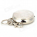 Mini Portable Stainless Steel Ashtray Keychain - Silver