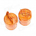 Creative Cask Style Orange Flame Butane Lighter - Orange Red (2 PCS)