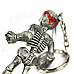 Creative Ninja Skull Rubber Keychain - Grey + Silver