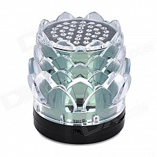 JHW-238 Lotus Seed Style Portable Media Player Speaker w/ TF / FM - Black + Transparent