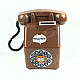 Retro Telephone Design ABS Coin Bank - Brown + White