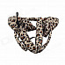 Sexy Leopard Pattern Costume Headband Ears Bow Tie Tail Set - Yellow + Leopard