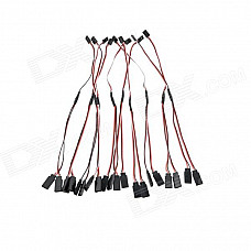 320mm Type Y Servo Extension Lead Wire Cable - White + Black (10 PCS)