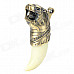 Jiahui A222 Stylish Tiger Teeth Refillable Windproof Jet Lighter - White + Bronze