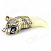 Jiahui A222 Stylish Tiger Teeth Refillable Windproof Jet Lighter - White + Bronze