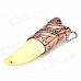 Jiahui A221 Stylish Tiger Teeth Refillable Windproof Jet Lighter - White + Electroplating Brown