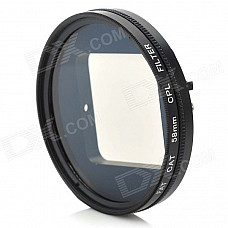 Fat Cat 58mm Converter + CPL Filter Circular Polarizer Lens Filter for GoPro Hero3+ Housing - Black