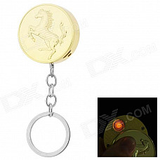 2014 Year of Horse Coins Style Rechargeable USB Cigarette Lighter - Golden