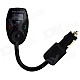 1" LCD Flexible Metallic Hose Bluetooth Handsfree Car Kit w/ FM Transmitter - Black