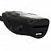 1" LCD Flexible Metallic Hose Bluetooth Handsfree Car Kit w/ FM Transmitter - Black