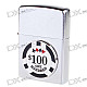 Genuine Zippo Copper Oil Lighter - Poker Chip (Silver)