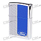 Genuine Zippo Copper Oil Lighter - Ford (Silver + Blue)