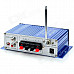 Kentiger TZ-502 160W 2-CH Hi-Fi MP3 Amplifier w/ FM / SD / USB for Car / Motorcycle - Blue + Silver