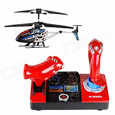 JJRC SJ998 2.4GHz 3.5-CH Double Handle R/C Helicopter w/ 3D Words - Red + Multicolored (6 x AA)