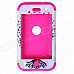 Love Heart Tree Style Protective Silicone Case for IPOD Touch 4 - Dark Pink + White