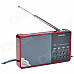 Tecsun D3 Digital Multi-Media Music Player Speaker w/ TF / FM Radio - Red + Silver Grey