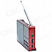 Tecsun D3 Digital Multi-Media Music Player Speaker w/ TF / FM Radio - Red + Silver Grey