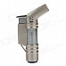 C400033 Aluminum Alloy Windproof Butane Lighter - Silver Gray