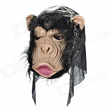 HXX001 Horror Chimpanzee Style Face Mask - Black + Flesh