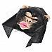 HXX001 Horror Chimpanzee Style Face Mask - Black + Flesh