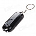 TX365 Eco-friendly Electronic Cigarette Lighter w/ Keychains w/ Torch - Black + Silver