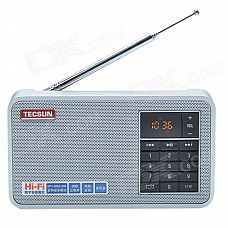 Tecsun X3 1.2" LCD Digital Multi-media Music Player / Portable Speaker w/ TF / FM - Silver + Black