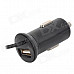 1101A 3.5mm Plug Car MP3 FM Transmitter / Charger w/ USB 2.0 / Micro USB for Cellphones - Black
