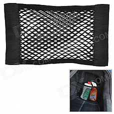 Hanging Velcro Nylon Mesh Storage Bag for Car - Black