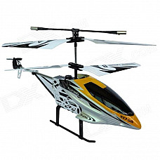 HengXiang HX708 Mini 2-CH IR Remote Control R/C Helicopter w/ Gyro - Yellow + White + Black