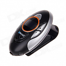 BT8110 1" Screen Bluetooth V2.0 Caller ID + Rechargable Car Hands-free Speaker - Black + Silver