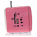 L-908RS Portable MP3 Player Speaker w/ FM / SD / TF / USB / Multi-Color LED - Pink