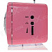 L-908RS Portable MP3 Player Speaker w/ FM / SD / TF / USB / Multi-Color LED - Pink