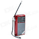 Tecsun A6 Digital Multi-Media Music Player Speaker w/ TF / FM Radio / Flashlight - Red