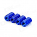 INFORMYI YFY-10 Aluminum Alloy Car Tire Valve Caps - Blue (4 PCS)