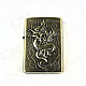 Creative Flame Dragon Pattern Lighter - Antique Brass