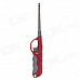 Adjustable Orange Flame Gas Lighter w/ Long Mouth - Red + Gray