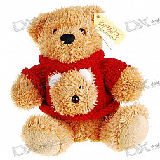 Cute Red Sweater Teddy Bear Doll Toy