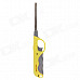 Adjustable Orange Flame Gas Lighter w/ Long Mouth - Yellow + Gray